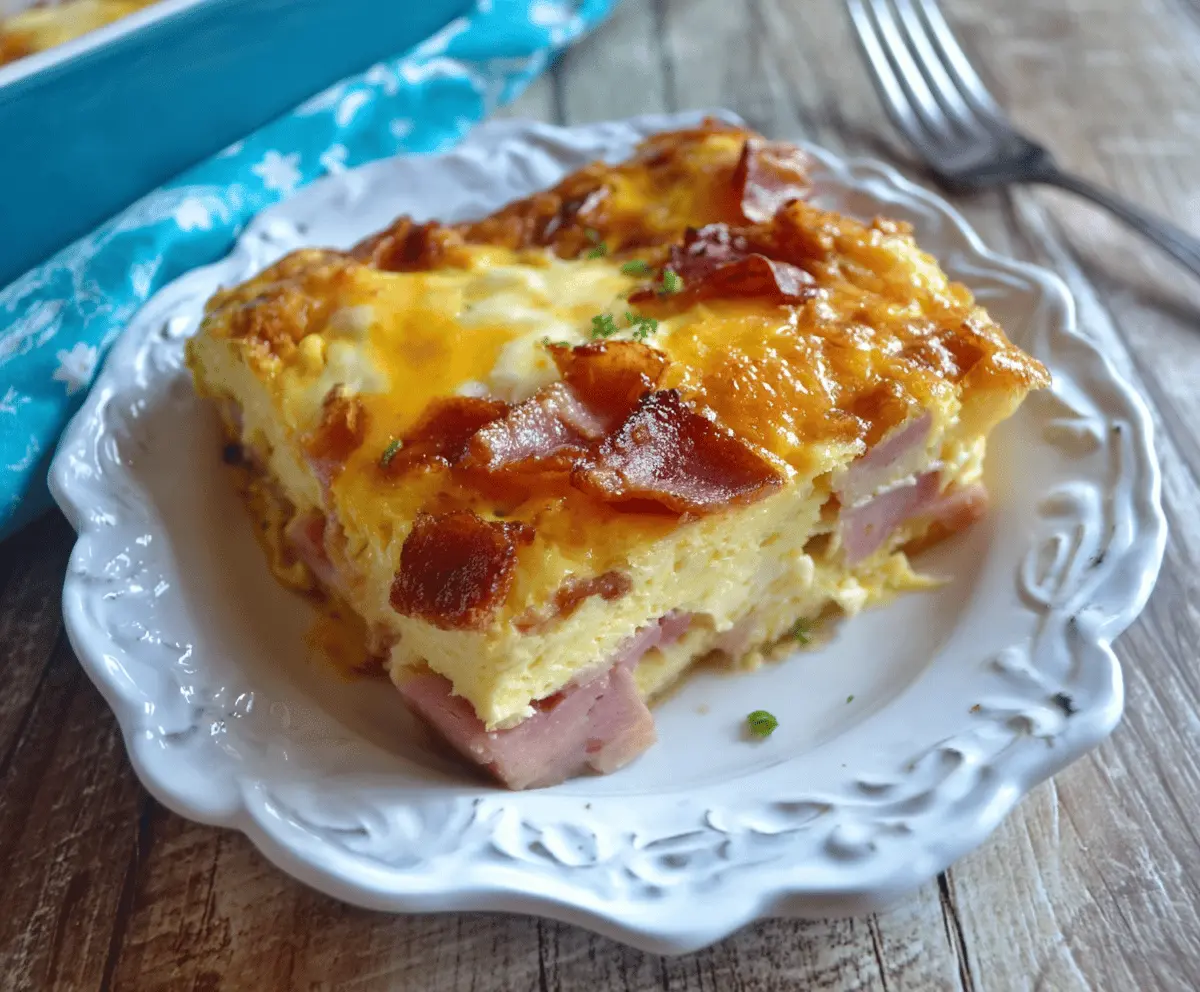 Easy Ham, Egg, & Cheese Casserole