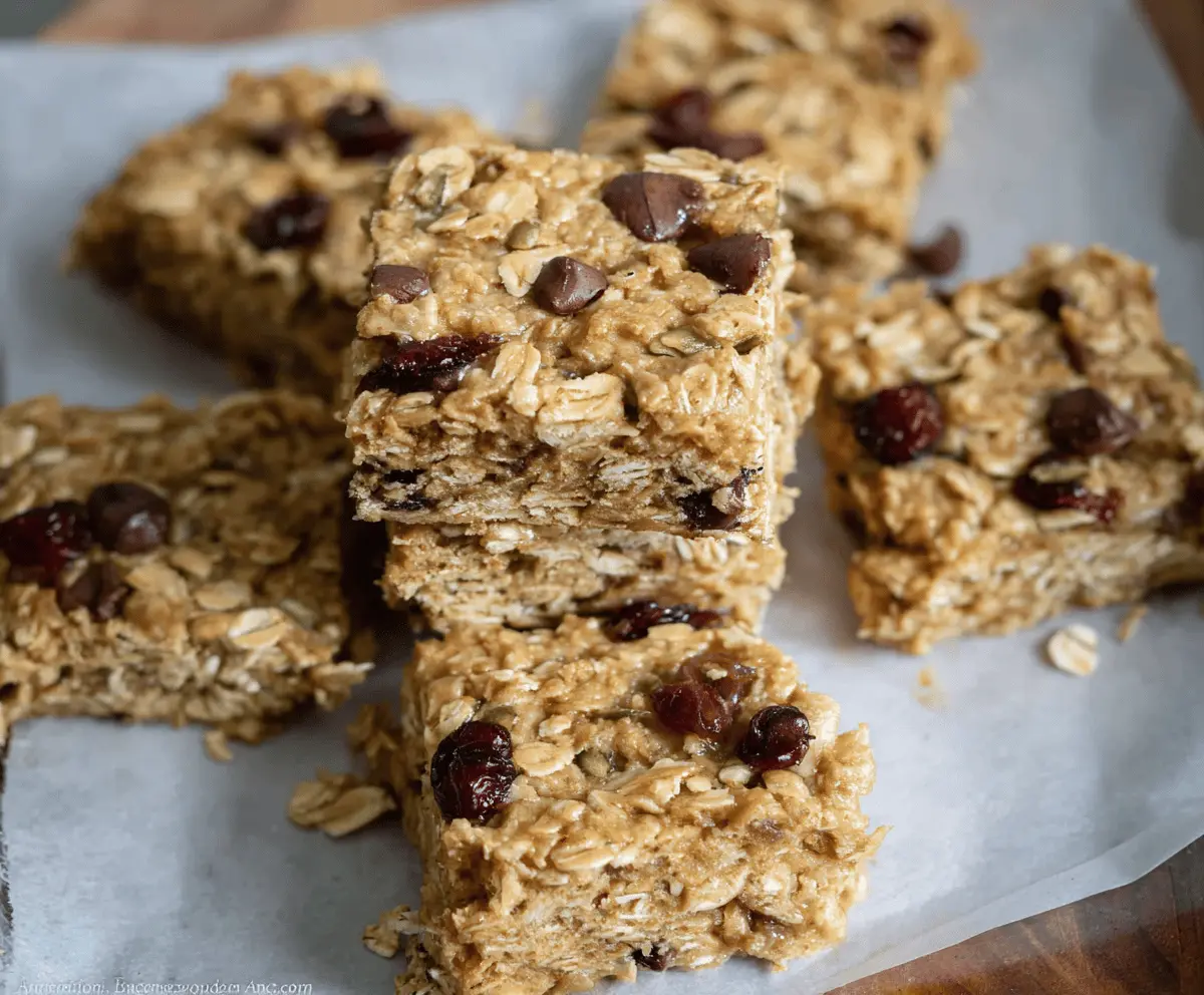 Healthy Oatmeal Bars Breakfast