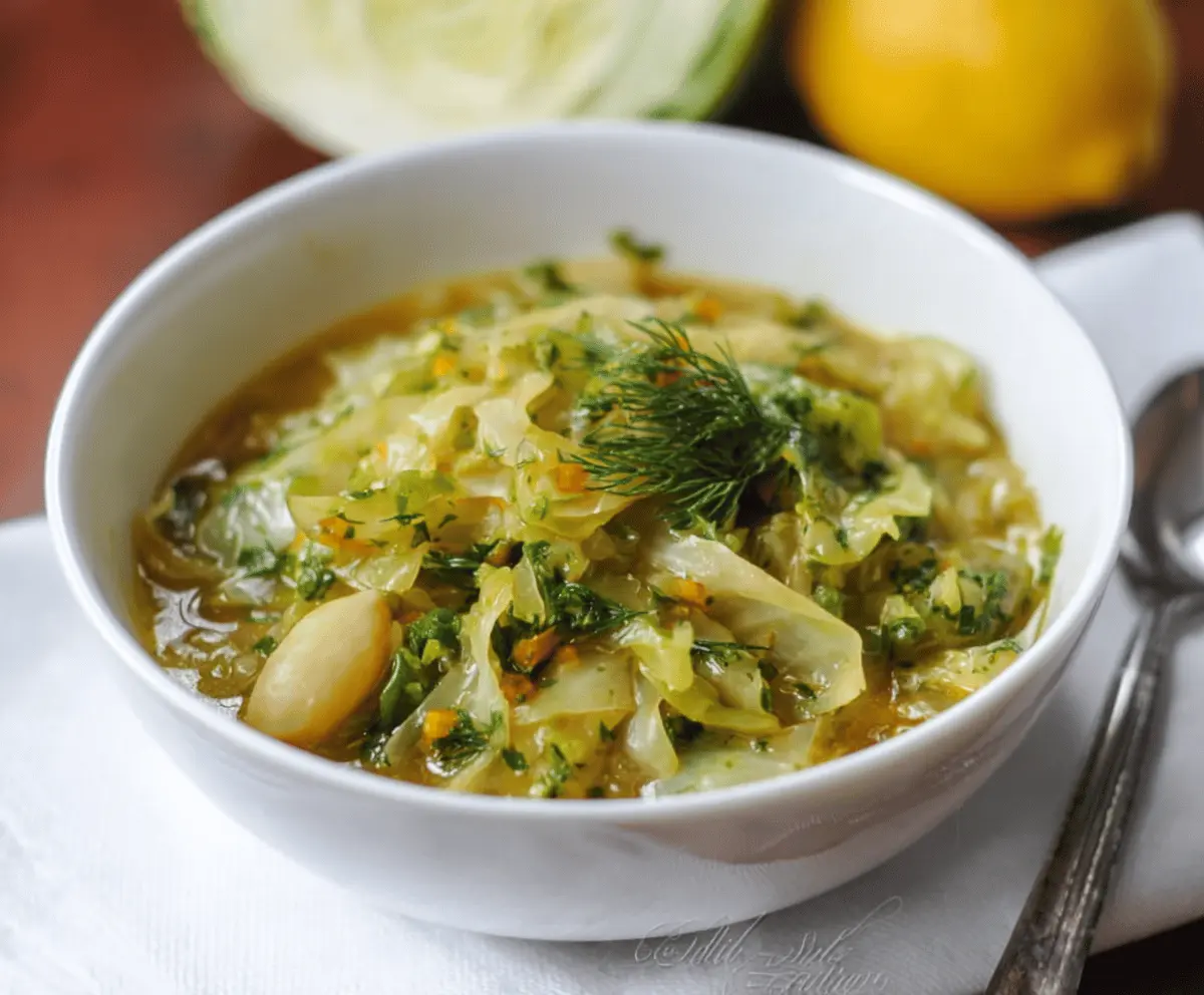 Lemon Dill Cabbage Soup