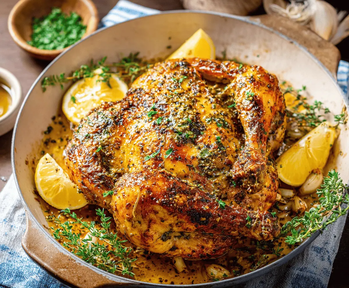 Lemon-Pepper & Garlic Whole Chicken 