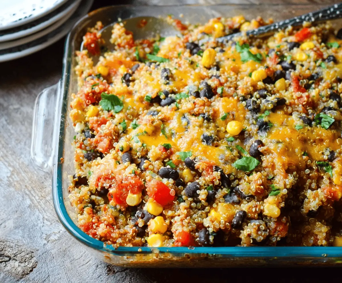 Quinoa and Black Bean Casserole