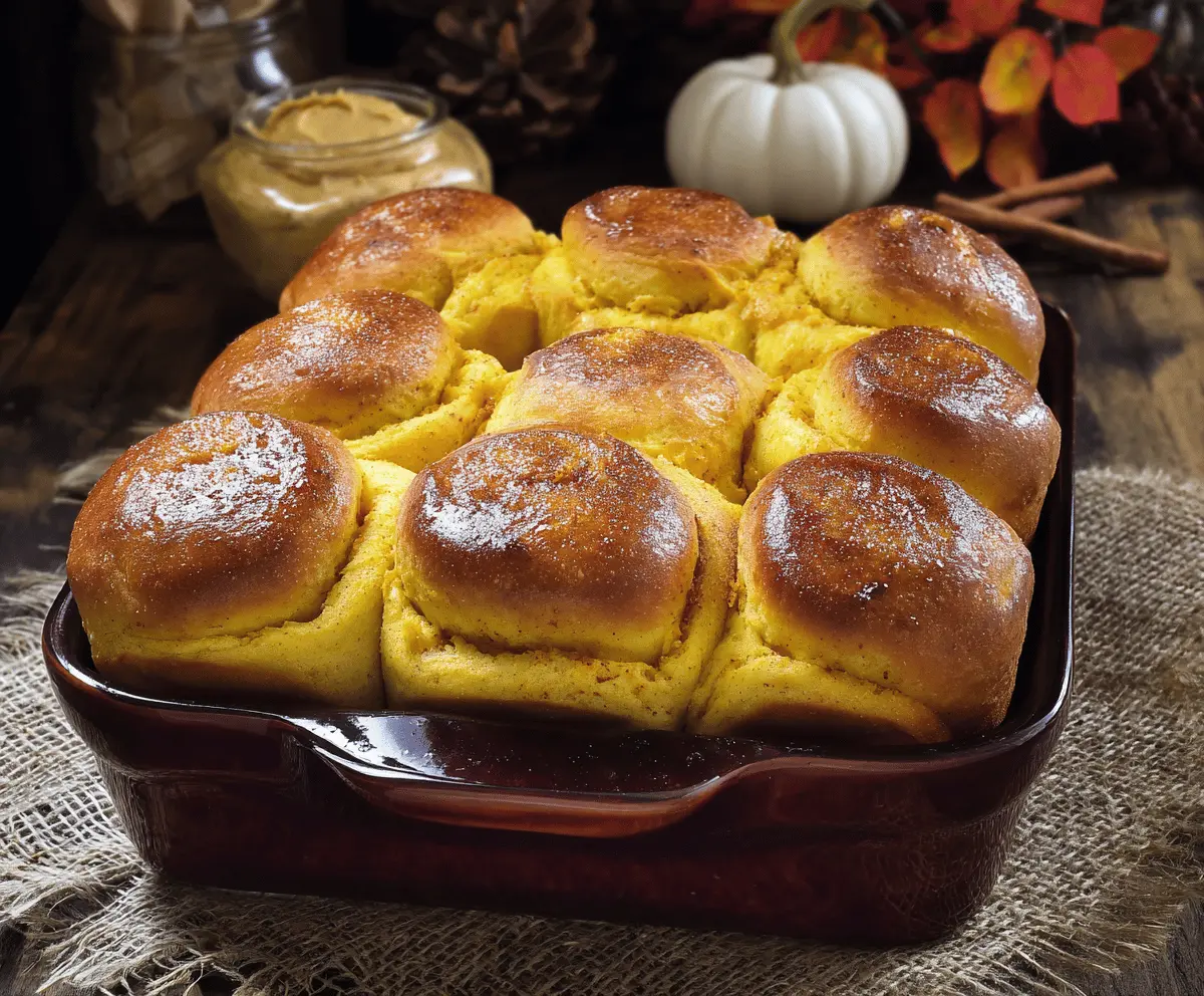 Soft Pumpkin Rolls with Spice Butter