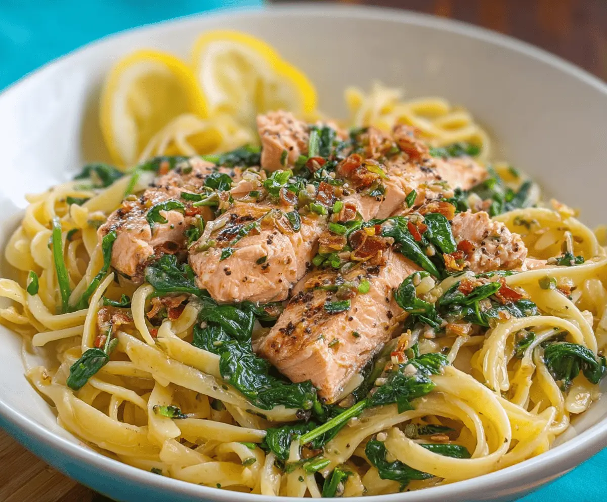 Spinach Salmon Pasta