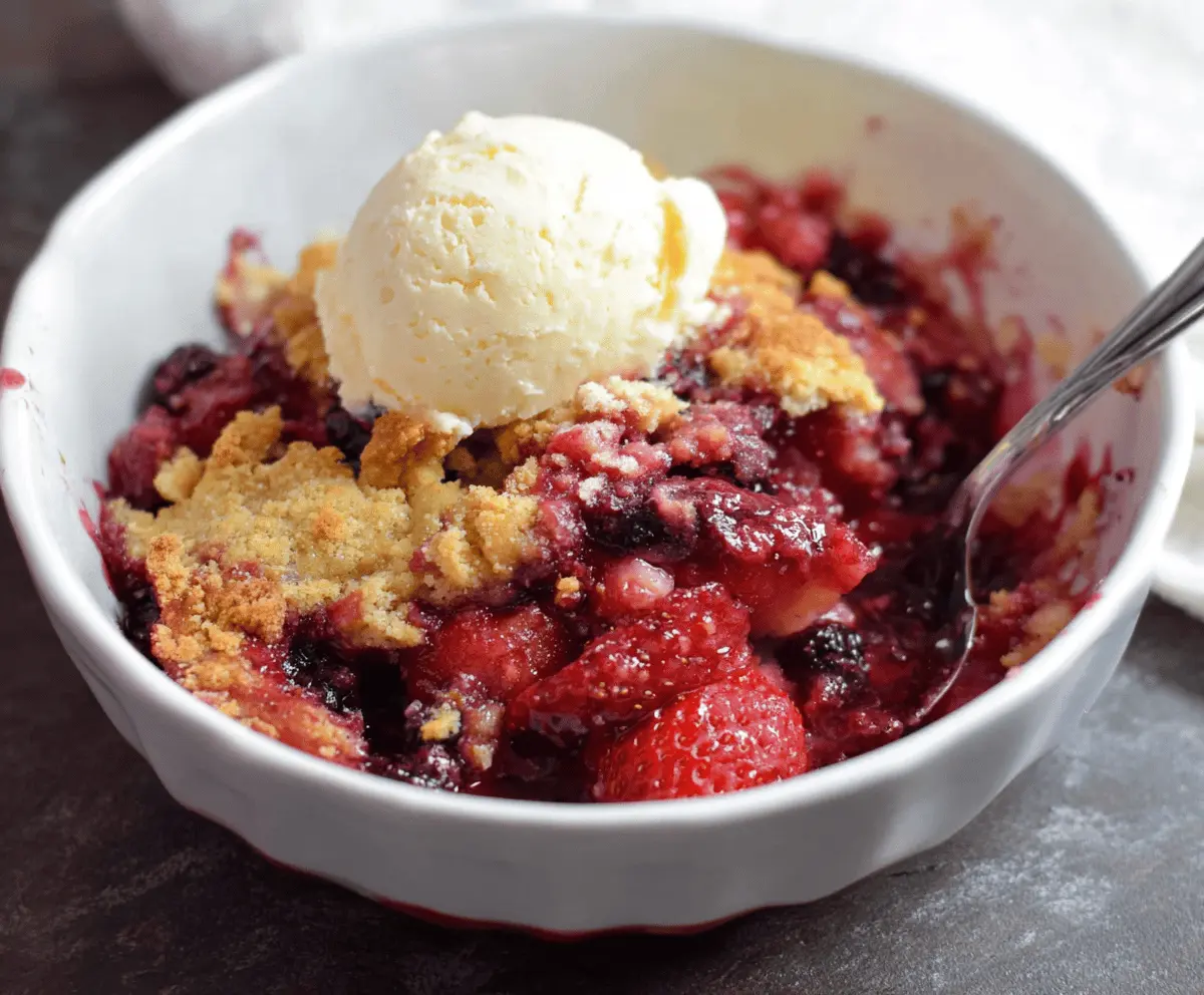 Berry Cake Mix Cobbler