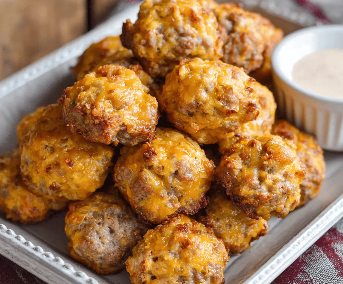 Bisquick Sausage Balls (3 Ingredients!)