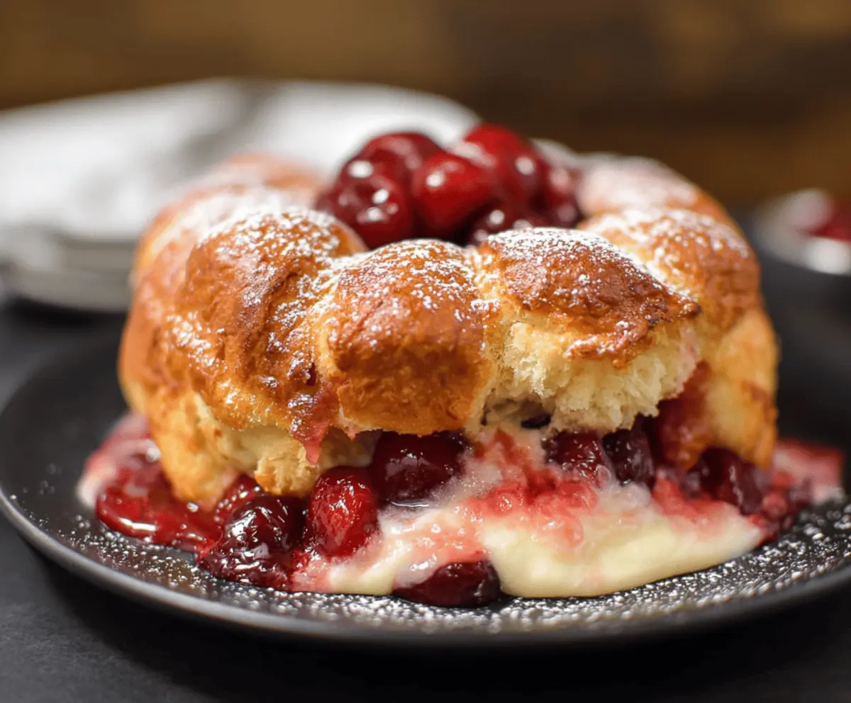 Cherry Cheesecake Monkey Bread