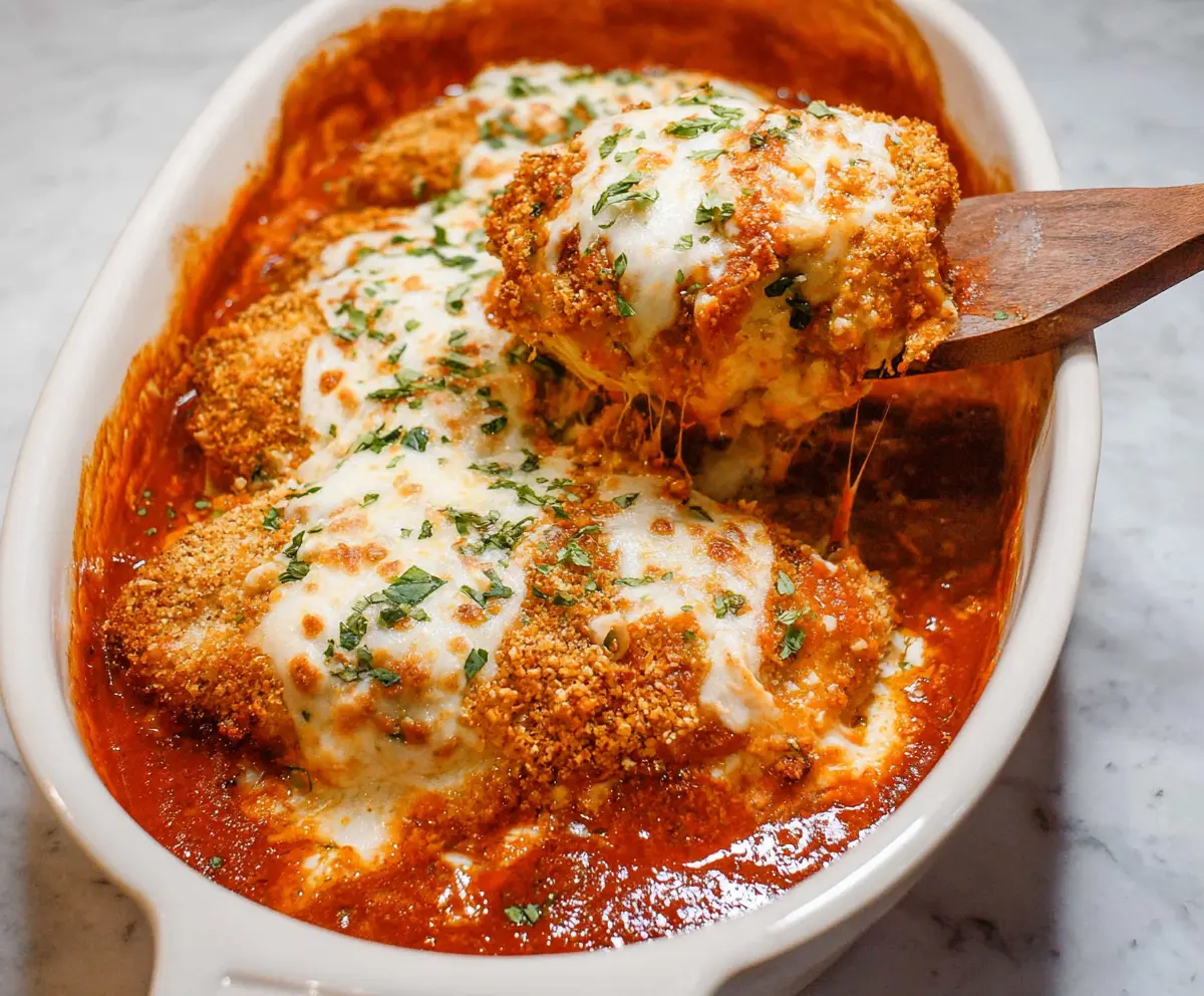 Crispy Chicken Parmesan Casserole