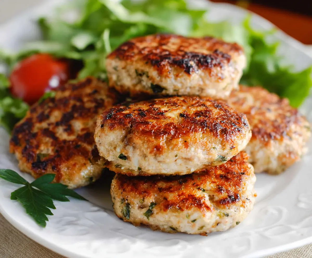 Delicious homemade easy turkey patties cooked to perfection on a skillet.