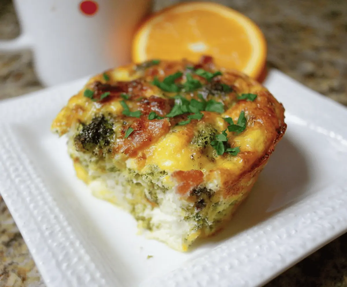 Delicious Egg Bake Casserole with eggs, vegetables, and cheese in a baked dish