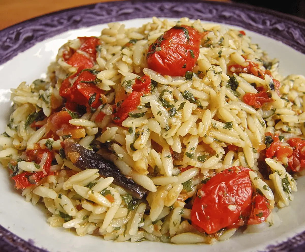 Orzo with Tomatoes, Basil, and Gorgonzola