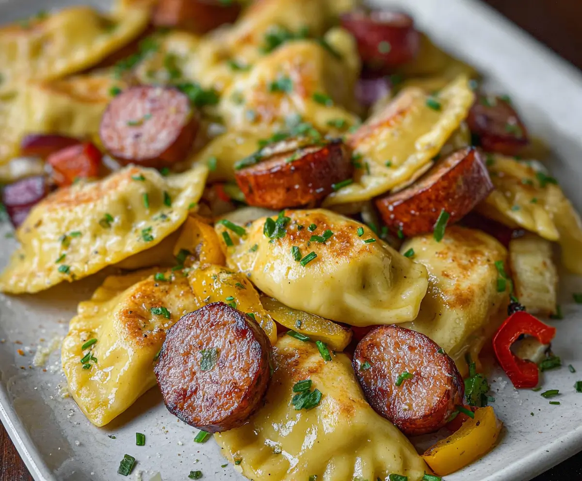 Easy Sheet Pan Pierogies and Kielbasa