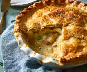 Delicious homemade Marry Me Chicken Pot Pie with flaky crust and savory filling